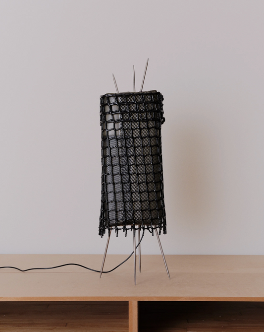 Pierced Box Lamp #3 (Black Netted)